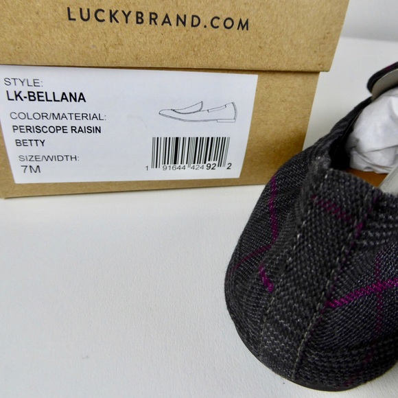 Lucky Bellana Flat Loafer Plaid Moccasin Shoe NIB - Picture 6 of 6